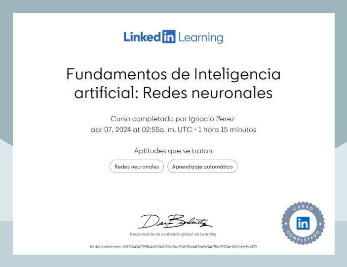 Fundamentos de IA y redes neuronales